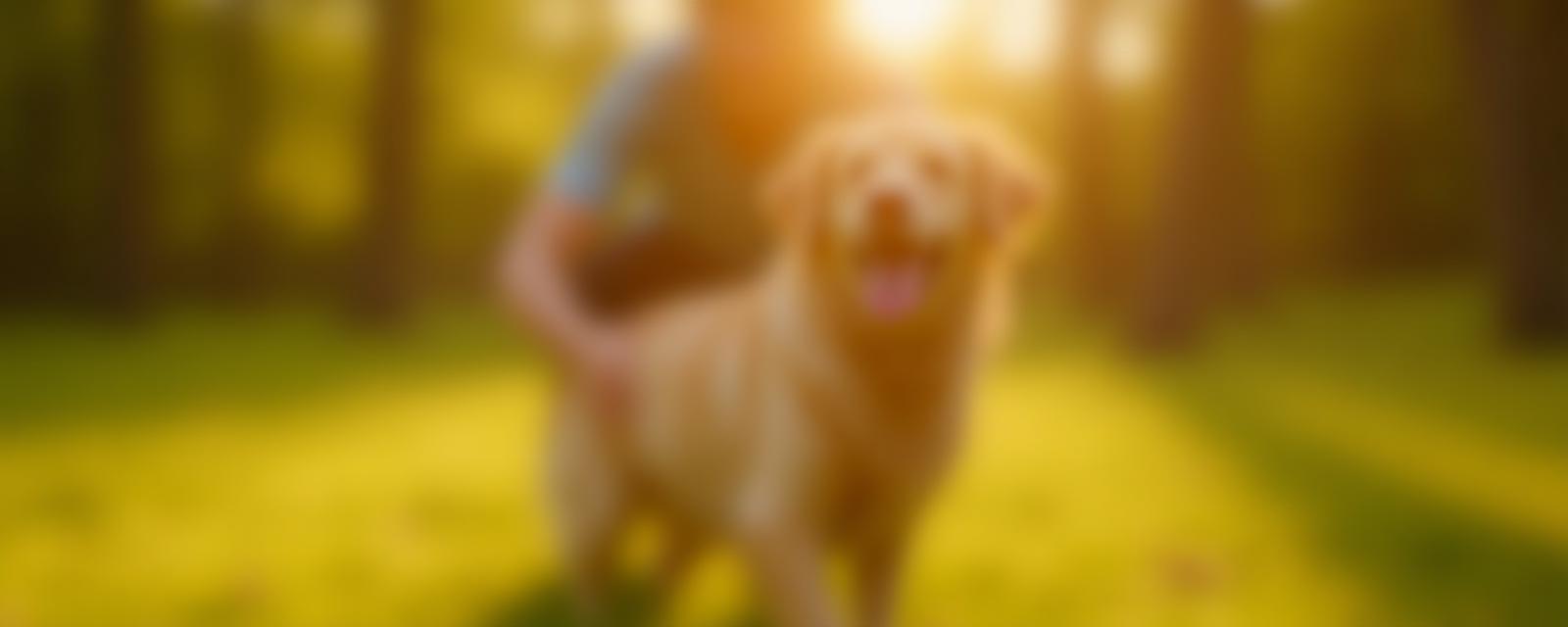 Happy dog and owner enjoying training outdoors in Cambridge